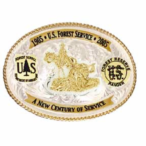 Forest Service Commemorative 2005 Centennial Plated Buckle