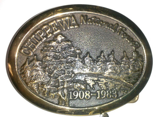 Chippewa National Forest 1908-1983 Buckle