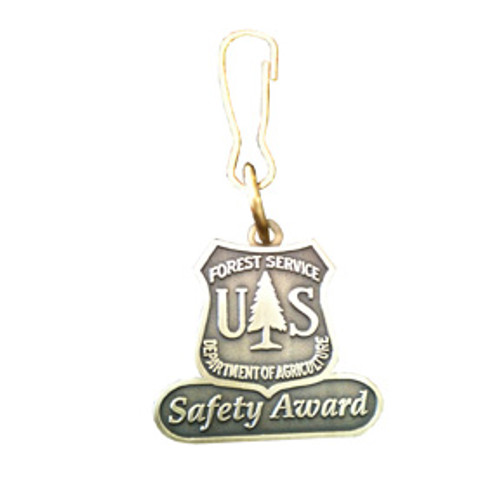 Forest Service Safety Award Zipper Pull