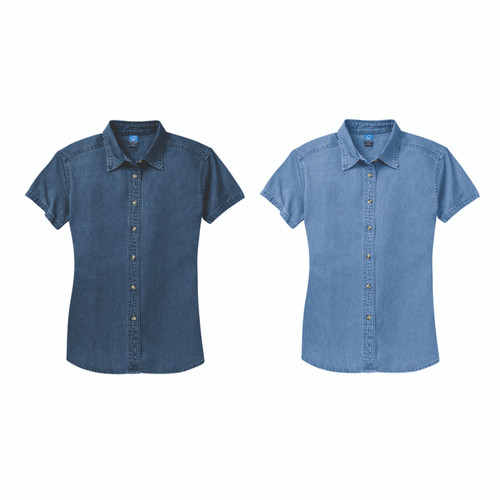 Denim Short Sleeved Shirt - Women's** (Restrictions Apply - see description)