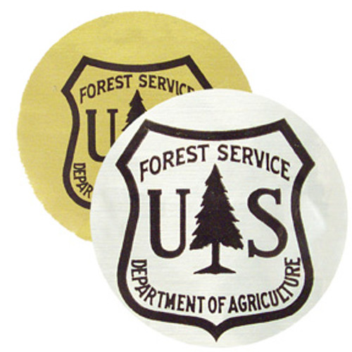 Forest Service Shield Sticker - Metallic Gold