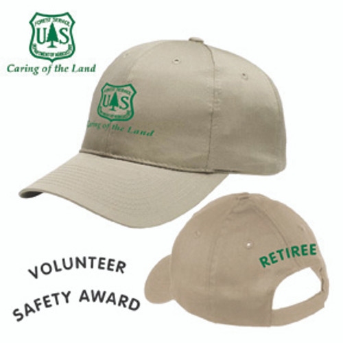 Forest Service Cap - Khaki with Embroidery on Back