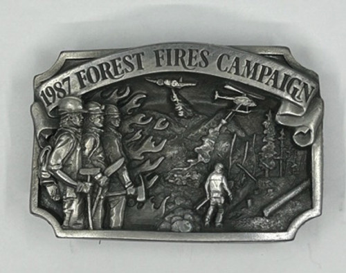 1987 Forest Fire Campaign Buckle