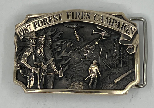 1987 Forest Fire Campaign Buckle