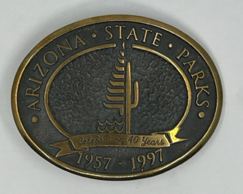 Arizona State Parks 40 Years Buckle