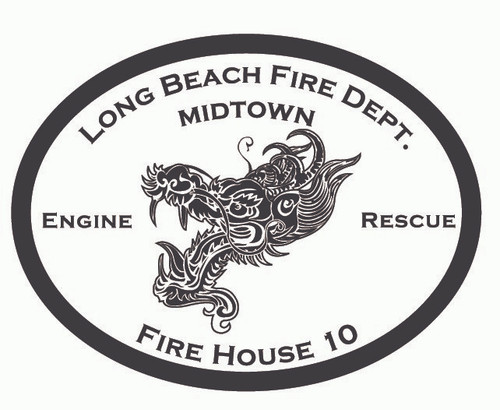 Long Beach Fire Department Midtown Fire House 10 Buckle OVERSIZED (RESTRICTED)