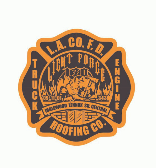 Los Angeles County Fire Department Roofing Company Buckle (RESTRICTED)