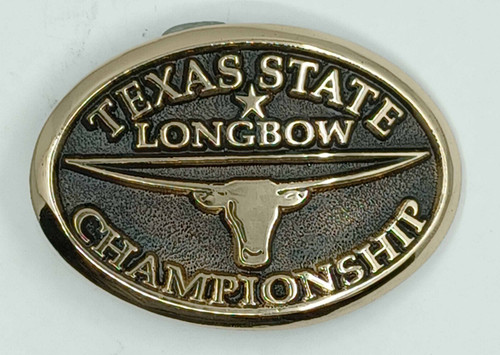 Texas State Longbow (Sculpted Face) DRESS Buckle (RESTRICTED)