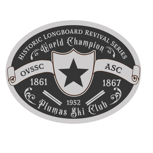 Plumas Ski Club Longboard Champion STANDARD SIZE Buckle (RESTRICTED)