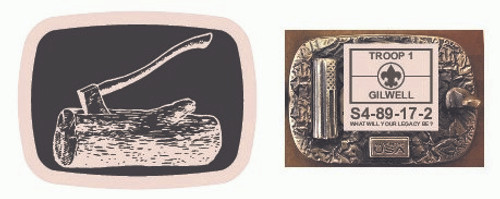 Boy Scout Wood Chopping Buckle (RESTRICTED)