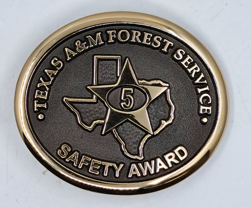 Texas A&M Forest Service Safety Award 5 Year Buckle (RESTRICTED) Texas A&M Forest Service Safety Award 5 Year Buckle (RESTRICTED)