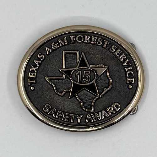 Texas A&M Forest Service Safety Award 15 Year Buckle (RESTRICTED) Texas A&M Forest Service Safety Award 15 Year Buckle (RESTRICTED)