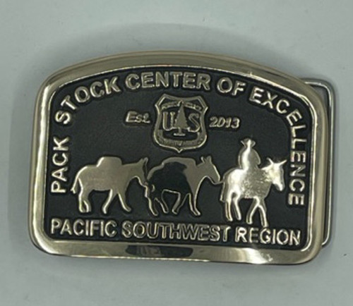 Pack Stock Center of Excellence Pacific Southwest Region Est 2013 Buckle (RESTRICTED)