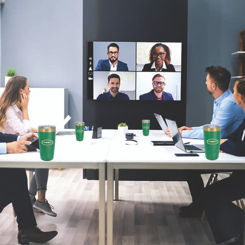 Polar Camel 20 oz. Ringneck Tumbler - Green/Bright Gold ION-Plated  