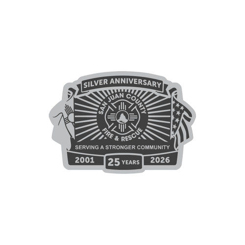 San Juan County Fire & Rescue Silver Anniversary Buckle (RESTRICTED) 