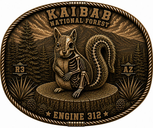 Kaibab National Forest Engine 312 Buckle (RESTRICTED) 
