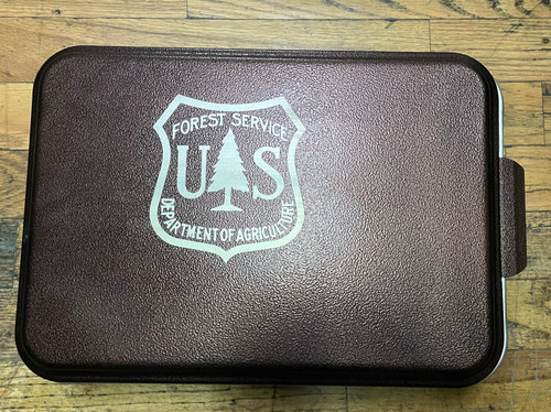 Aluminum Cake Pan w/FOREST SERVICE Logo on BROWN Lid (Clearance-SOLD AS IS)  50% Off