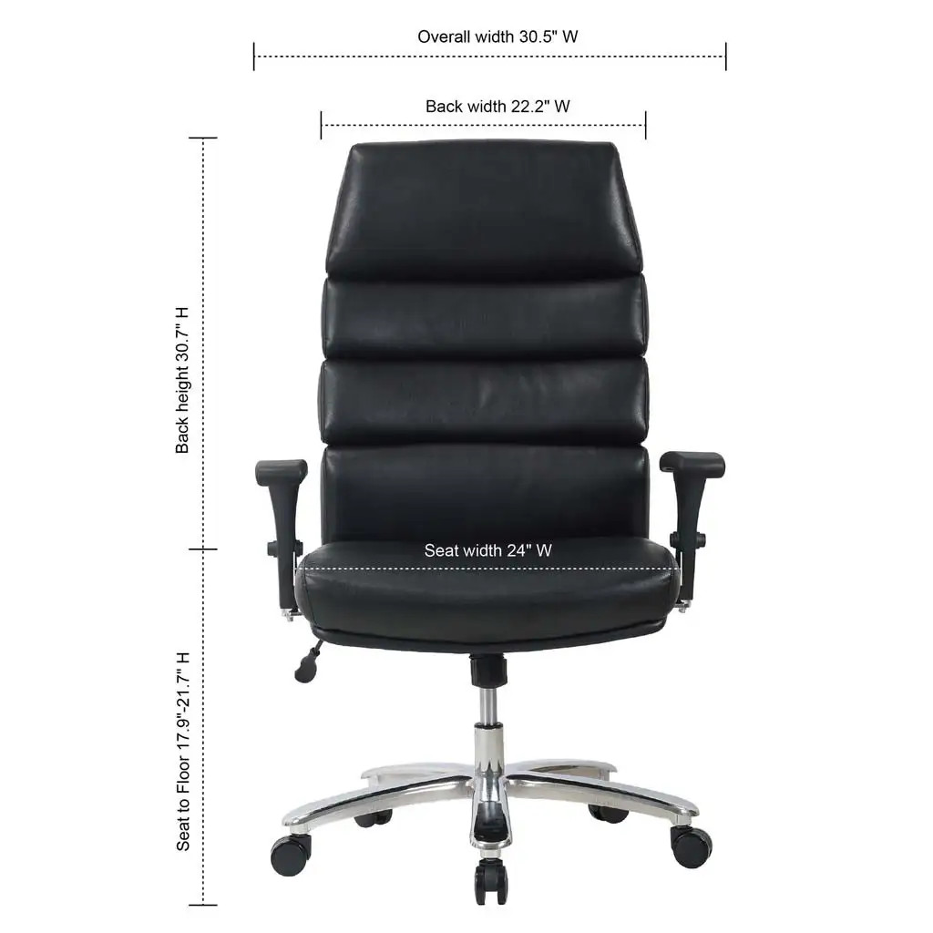 Big & Tall Mesh Back Executive Chair, Heavy-duty Chrome Base