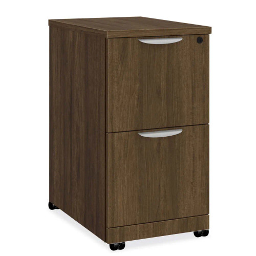 OS Laminate 2 Drawer Mobile File-File Pedestal in Modern Walnut