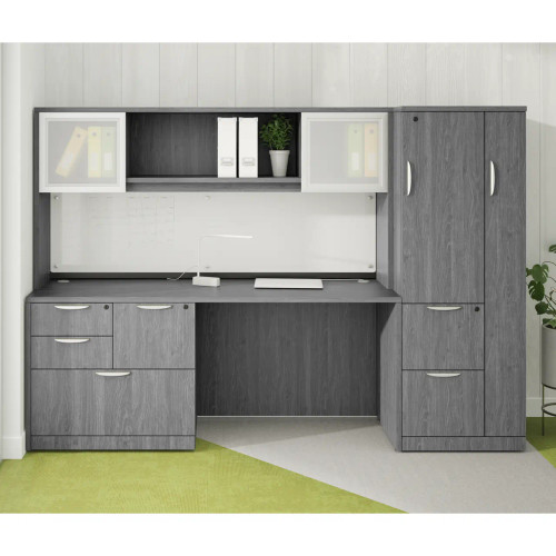 OS Laminate Simple Desk Wall Unit