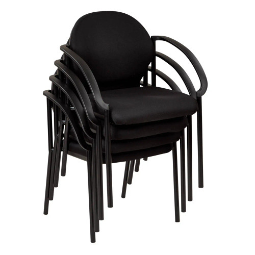 Office Star Stack Chairs with Arms - front view shown stacked