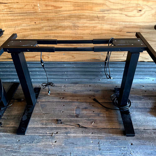 USED - Black 2-Stage Dual Motor Adjustable Height Desk BASE - USED