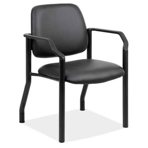 Bariatric Guest Chair with Arms and Black Frame - 300lb. Capacity - 22" Wide