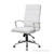 Boss Office Products Executive High Back Chair with White CaressoftPlus & Metal Chrome Finish-left front view