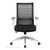 Black Ergonomic Mesh-back Synchro-Tilt Task Chair with Polished Aluminum Arms & Chrome Base - front view