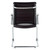Eurotech Europa Black Leather and Chrome Guest Chair back view
