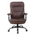 Shop Boss Heavy Duty Double Plush Bomber Brown LeatherPlus Chair - Supports 400 Lbs. At OfficeChairsNow