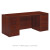 Double Pedestal Desk 71"x35" in Mahogany laminate