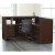 Napa Reception Station 71"Wx71"Dx42"H 2-Hanging Pedestals-NAP-TYP19 in Espresso Laminate