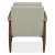 Mira Wood Arm Upholstered Lounge Chair in Pebble Fabric