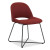 Jola Fabric Guest Chair with Black Metal Base_Crimson fabric - perspective view