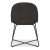 Jola Fabric Guest Chair with Black Metal Base_Asphalt fabric - Back view