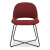 Jola Fabric Guest Chair with Black Metal Base Crimson fabric - front view