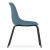 Willow Mid Back Lounge Chair with Black Legs_Blue Fabric - side view