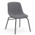 Willow Mid Back Lounge Chair with Black Legs_Gray Fabric - perspective view