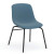 Willow Mid Back Lounge Chair with Black Legs_Blue Fabric - perspective view