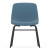 Willow Mid Back Lounge Chair with Black Legs_Blue Fabric - front view