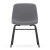 Willow Mid Back Lounge Chair with Black Legs_Gray Fabric - front view