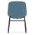 Willow Mid Back Guest Chair with Black Sled Base - Blue fabric back view