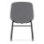 Willow Mid Back Guest Chair with Black Sled Base - Gray fabric back view