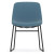 Willow Mid Back Guest Chair with Black Sled Base - Blue fabric front view