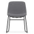Willow Mid Back Guest Chair with Black Sled Base - Gray fabric front view