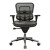 Shop ErgoHuman Mid-Back Ergonomic Leather Seat & Mesh-Back Executive Chair with Headrest At OfficeChairsNow - front view