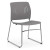 Gray Agenda Plus Stacking Chair with Chrome Sled Base