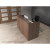 Modern Walnut laminate OS Laminate Reception Station with Bowfront Transaction Counter