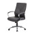 Boss Black LeatherPlus Executive/Conference Chair with padded chrome arms - left perspective view